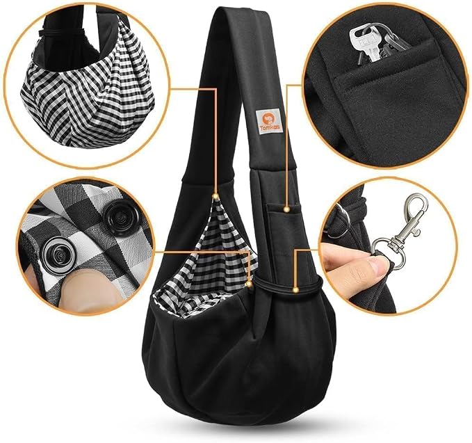 Tomkas Dog Sling Carrier | Wrap Carrier for 3-10lb Pets
