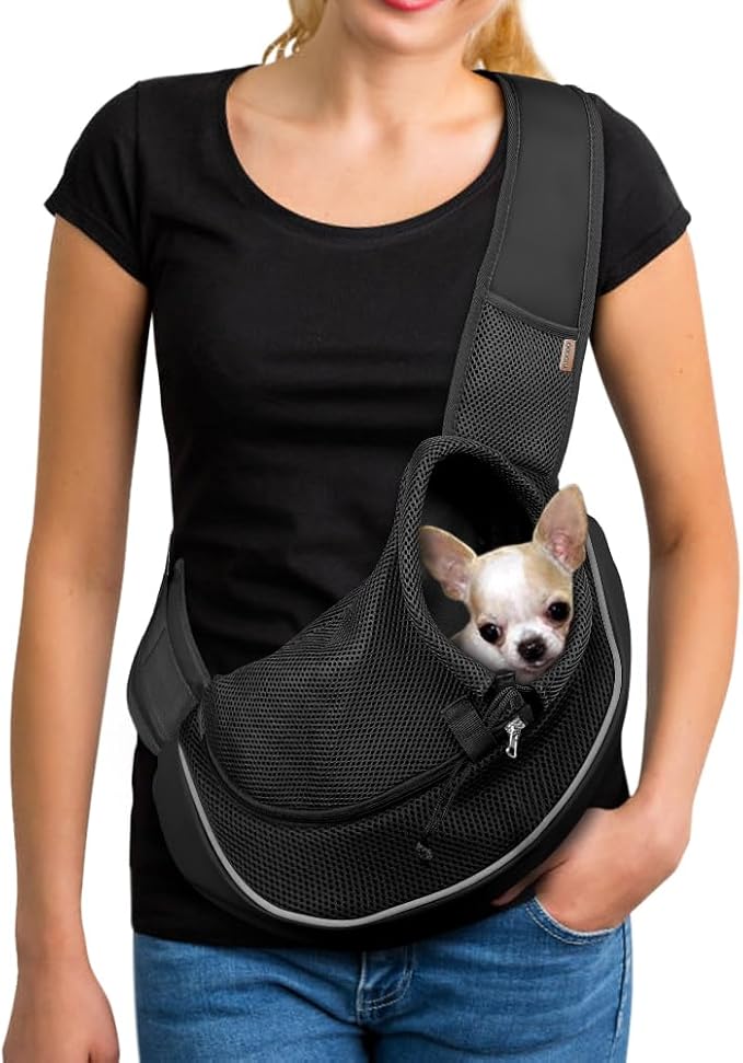 YUDODO Pet Sling Carrier | Crossbody Carrier for 5-9lb Pets