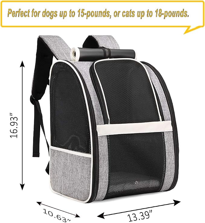 Texsens Bubble Pet Backpack Carrier for Cats & Small Dogs