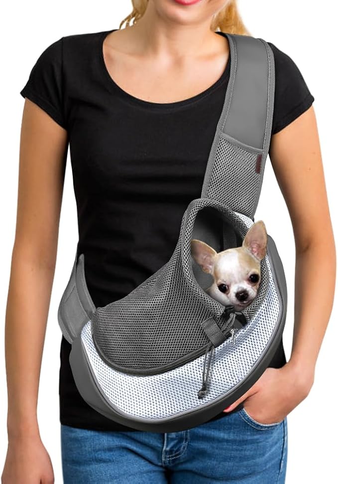 YUDODO Pet Sling Carrier | Crossbody Carrier for 5-9lb Pets