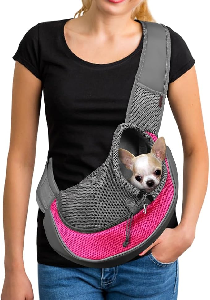 YUDODO Pet Sling Carrier | Crossbody Carrier for 5-9lb Pets