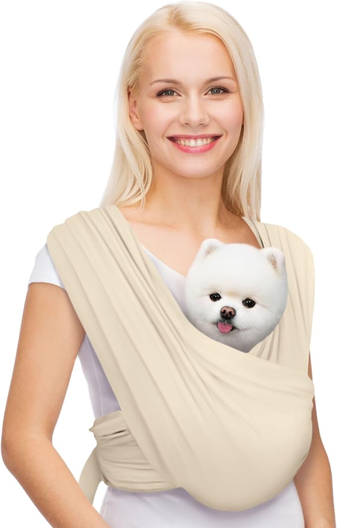 AnccoPlus Hands-Free Dog Sling Carrier | Small Dogs to 20lbs