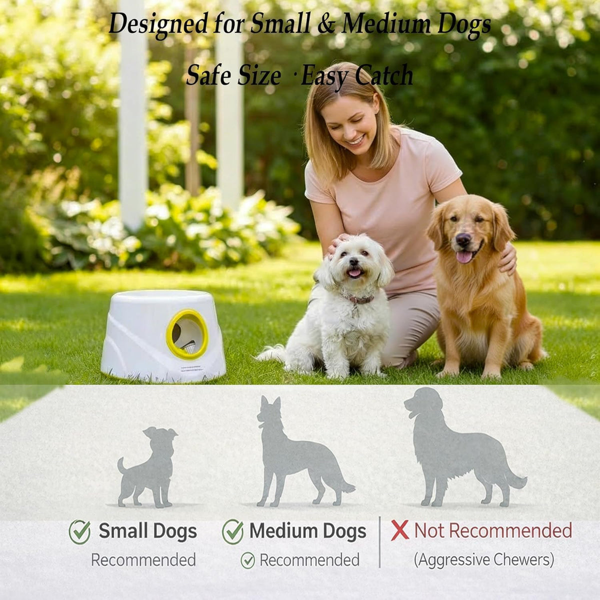 Automatic Dog Ball Launcher with 6 Balls | 15–45ft Fetch Machine