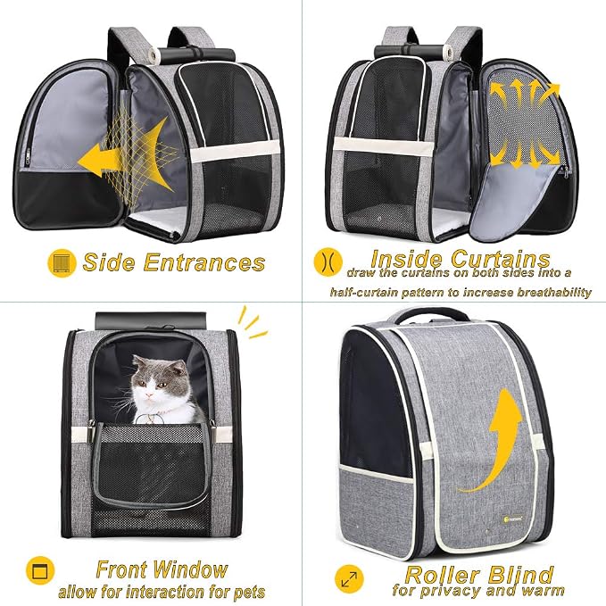Texsens Bubble Pet Backpack Carrier for Cats & Small Dogs