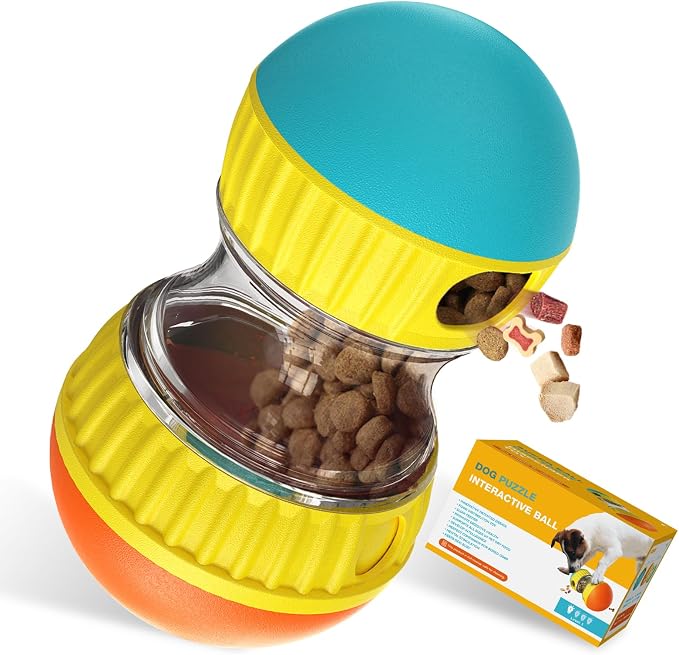 Dog Treat Dispensing Puzzle Toy | Adjustable Slow Feeder Ball