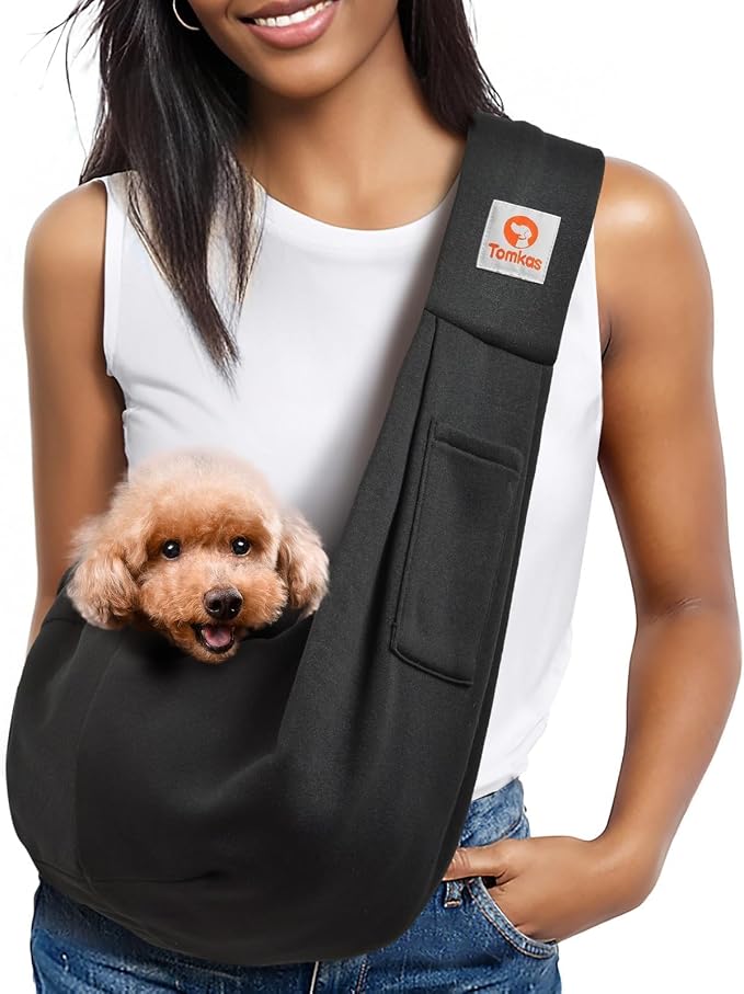 Tomkas Dog Sling Carrier | Wrap Carrier for 3-10lb Pets