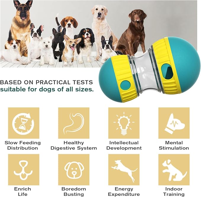Dog Treat Dispensing Puzzle Toy | Adjustable Slow Feeder Ball