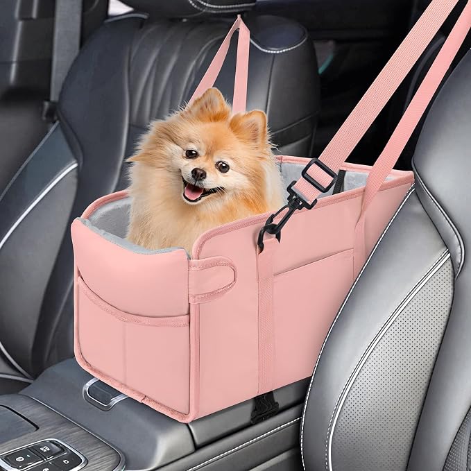 Center Console Dog Car Seat | Small Dogs & Cats Under 12lbs