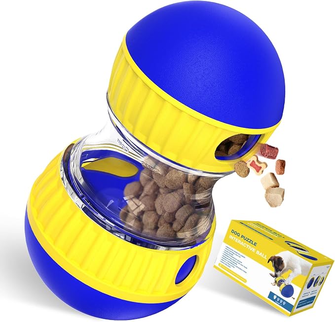 Dog Treat Dispensing Puzzle Toy | Adjustable Slow Feeder Ball