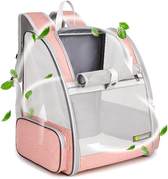 Texsens Bubble Pet Backpack Carrier for Cats & Small Dogs