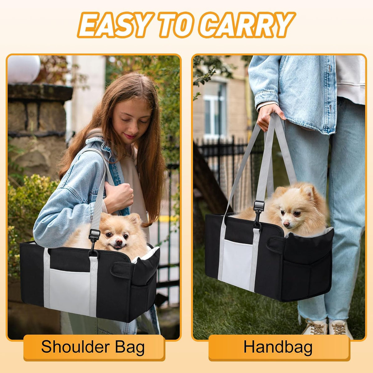 Center Console Dog Car Seat | Small Dogs & Cats Under 12lbs