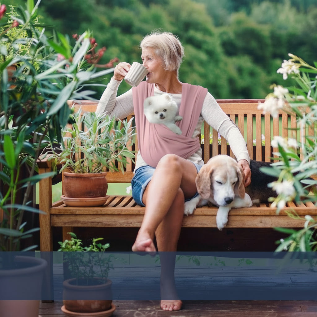 AnccoPlus Hands-Free Dog Sling Carrier | Small Dogs to 20lbs