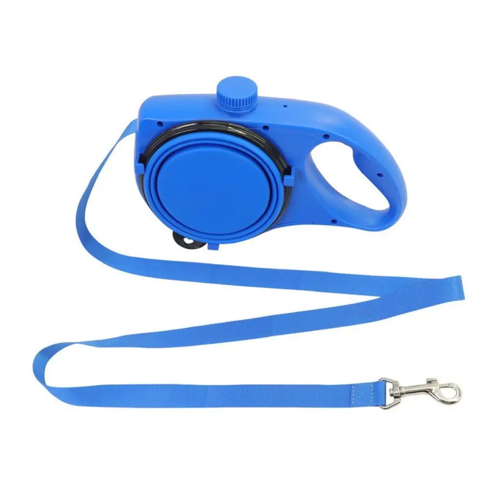 Retractable Dog Leash with Water Bottle, Bowl & Bag Holder